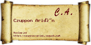 Czuppon Arián névjegykártya